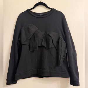 COS Black Knit Top Sweatshirt Size Small